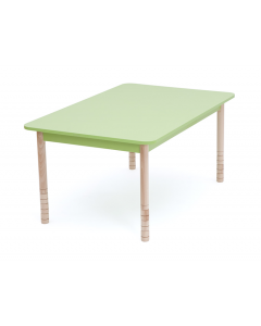Stół kolorowy z dokrętkami prostokątny zielony