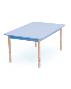 Stół kolorowy z dokrętkami prostokątny niebieski