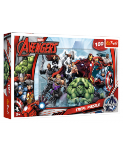 Puzzle 100 elementów Do ataku The Avengers 16272 Trefl