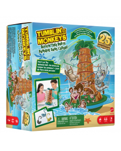 Gra zręcznościowa Spadające Małpki Zabawa na drzewie Wersja jubileuszowa HTW65 Mattel