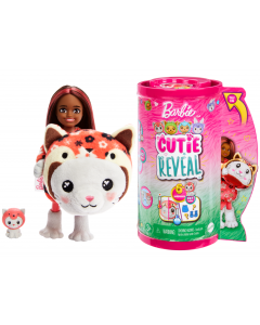 Lalka Barbie Cutie Reveal Chelsea Kotek-Panda Czerwona HRK28 Mattel