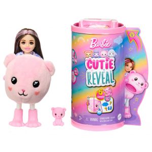 Barbie Cutie Reveal Lalka Chelsea Miś HKR19 Mattel