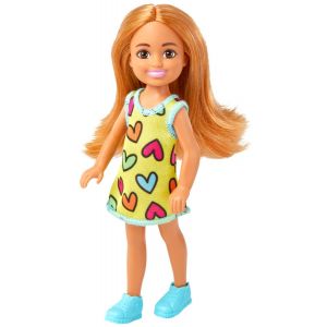 Lalka Chelsea sukienka w serca HNY57 Mattel