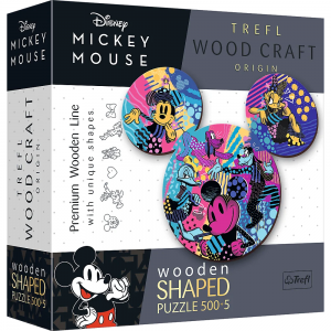 Puzzle drewniane 500 + 5 elementów Kultowa Myszka Miki Mickey Mouse 20168 Trefl