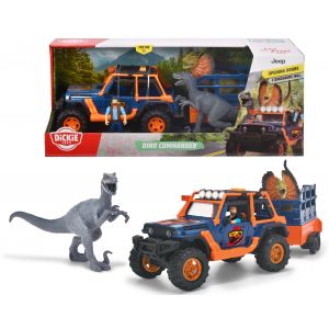 Pojazd Jeep Dino dowódcy światło dźwięk z figurkami 40 cm PlayLife 203837024 Dickie Toys
