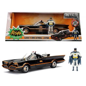 Auto metalowe 1966 Classic Batmobile 1:24 z figurkami Batman 253215001 Jada