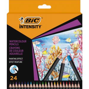 Kredki akwarelowe Intensity 24 kolory BIC
