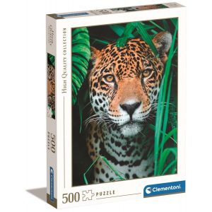 Puzzle 500 elementów HQ Jaguar w dżungli 35127 Clementoni