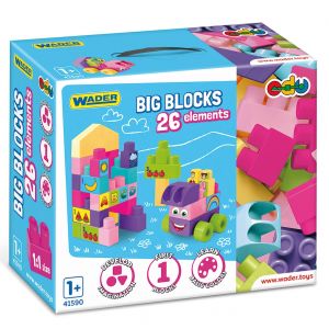 Klocki Big Blocks Pink 26 elementów 41590 Wader