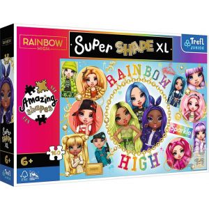 Puzzle 160 elementów XL Super Shapes Rainbow High 50027 Trefl