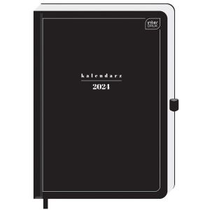 Kalendarz książkowy 2024 A5 384 strony Mat + UV Black Interdruk