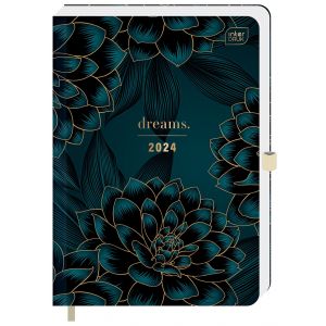Kalendarz książkowy 2024 A5 384 strony Metallic Dreams Interdruk