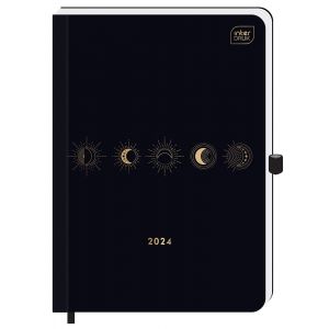 Kalendarz książkowy 2024 A5 192 strony Metallic Moon Interdruk