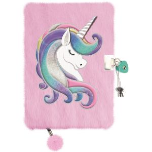Pamiętnik z kłódką włochacz 3D A5 96 kartek linia Cute Unicorn My Little Friend