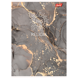 Zeszyt Religia A5 60 kartek kratka cieniowany szary marmur Unipap