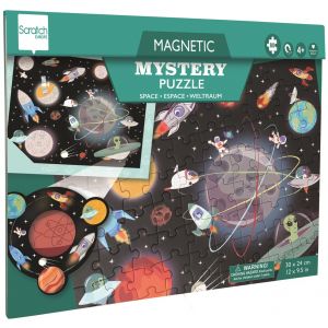 Puzzle magnetyczne 80 elementów i gra Szukaj z lupą Kosmos 6181243 Scratch