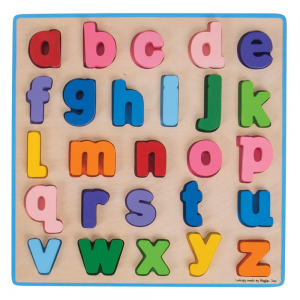 Drewniane puzzle ABC małe litery BB106 Bigjigs