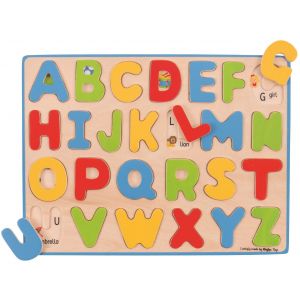 Układanka drewniana Duże literki Alfabetu BJ755 Bigjigs Toys