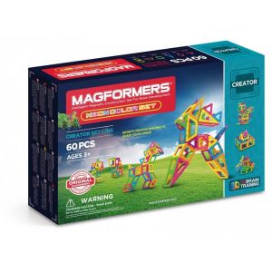 Klocki magnetyczne Neon Color Set 60 elementów 005-703003 Magformers