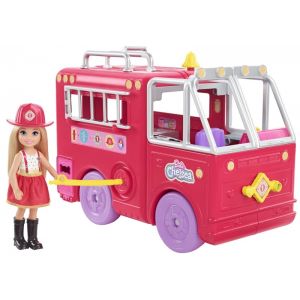 Barbie Lalka Chelsea Wóz strażacki HCK73 Mattel
