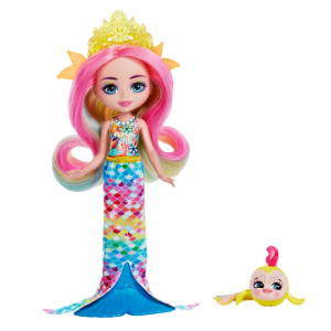Enchantimals Lalka Ryba Rainey Rainbow Fish + figurka Flo HCF68 Mattel