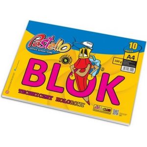Blok techniczny A4 10 kartek kolorowych Pastello