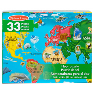 Puzzle podłogowe Mapa świata 33 elementy 10446 Melissa&Doug