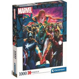 Puzzle 1000 elementów HQ Marvel The Avengers 39672 Clementoni