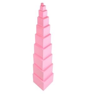Wieża Montessori - kolor różowy