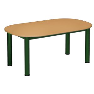 OUTLET Stolik owalny regulowany 1-3 blat buk
