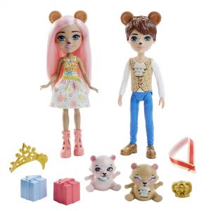 Enchantimals Królewskie Lalki Braylee i Bannon Bear Niedźwiadki GYJ07 Mattel