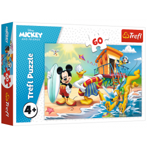 Puzzle 60 elementów Ciekawy dzień Mikiego i przyjaciół 17359 Trefl