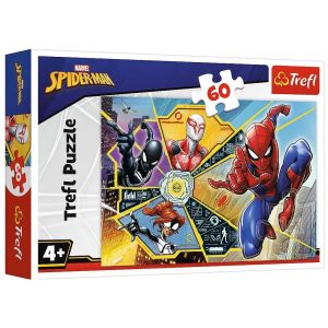 Puzzle 60 elementów Spiderman W sieci 17372 Trefl