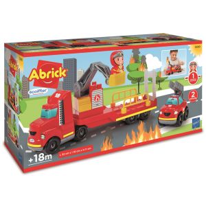 Wóz strażacki z figurką i autkiem 34 elementy 7600003290 Abrick