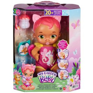 My Garden Baby Lalka z dźwiękami bobasek Kotek różowy HHP29 Mattel