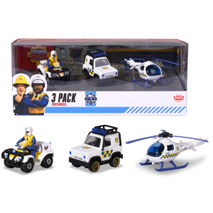 Strażak Sam Zestaw 3 pojazdów policyjnych 203092006 Dickie Toys
