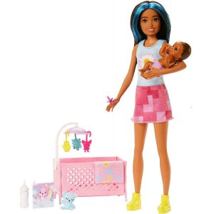 Lalka Barbie Skipper Babysitters Opiekunka Usypianie maluszka HJY34 Mattel