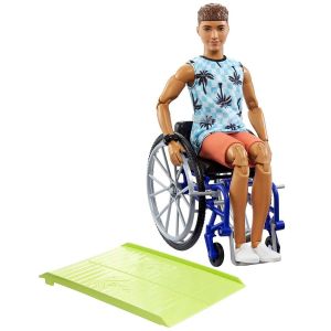 Lalka Ken Fashionistas na wózku inwalidzkim HJT59 Mattel