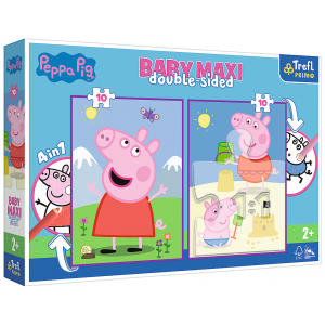 Dwustronne puzzle Baby Maxi 2x10 elementów Pogodny dzień Peppy 43001 Trefl