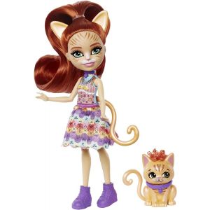 Enchantimals Lalka Tarla Tabby i kotek Cuddler HHB91 Mattel