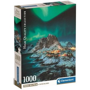 Puzzle 1000 elementów HQ Compact Wyspy Lofoty 39775 Clementoni