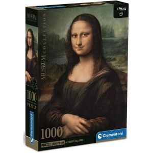 Puzzle 1000 elementów Compact Kolekcja Muzealna Mona Lisa 39708 Clementoni