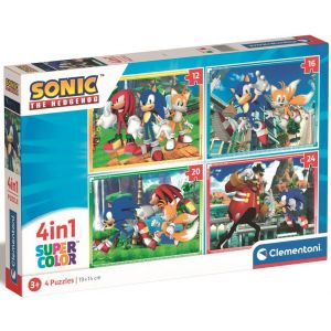 Puzzle 4w1 SuperColor Sonic 21522 Clementoni