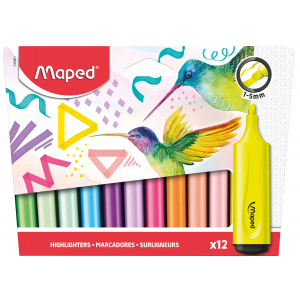 Zakreślacz Fluo Peps 6 kolorów fluo + 6 kolorów pastelowych 740901 Maped