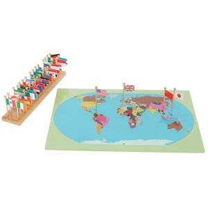 Mapa świata z flagami