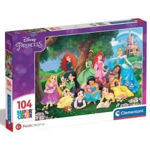 Puzzle 104 elementy SuperColor Princess Disney 25743 Clementoni