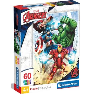 Puzzle 60 elementów SuperColor Avengers Marvel 26193 Clementoni