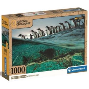 Puzzle 1000 elementów National Geographic Pingwiny 39730 Clementoni