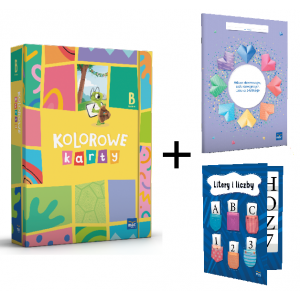 Superpakiet Kolorowe karty. Poziom B. Pakiet + Arkusz obserwacyjny cech rozwojowych dziecka 5-letniego i Klaser. Litery i liczby