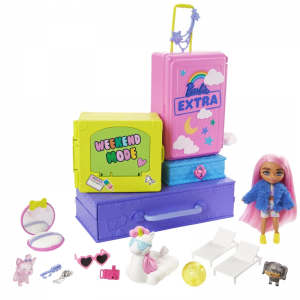Lalka Barbie Extra mała laleczka ze zwierzątkami HDY91 Mattel